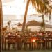 Beach wedding in the fall